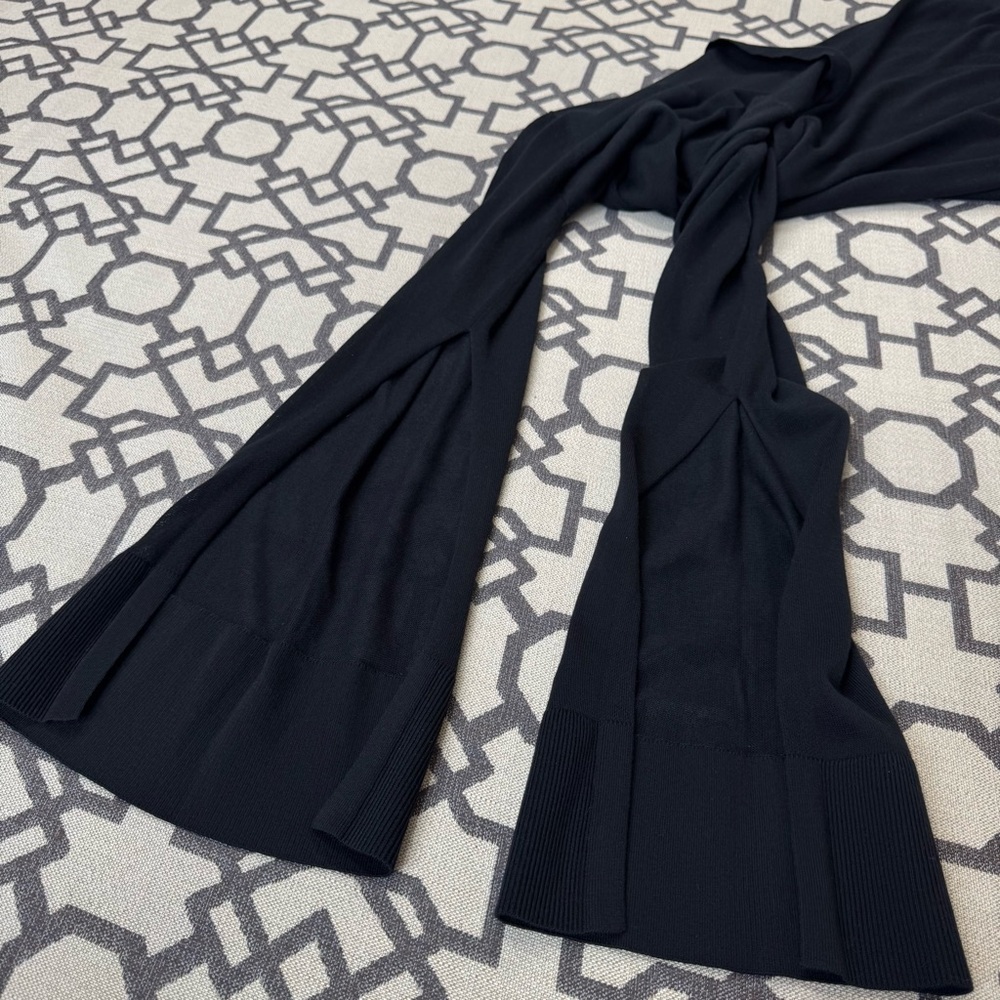 Toteme Cashmere Blend Slit Sleeve Turtleneck Knitted Maxi Dress Black Sz S - Picture 9 of 17